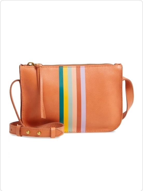Madewell Handbags - Madewell The Simple Crossbody Bag with Multicolored Stripes